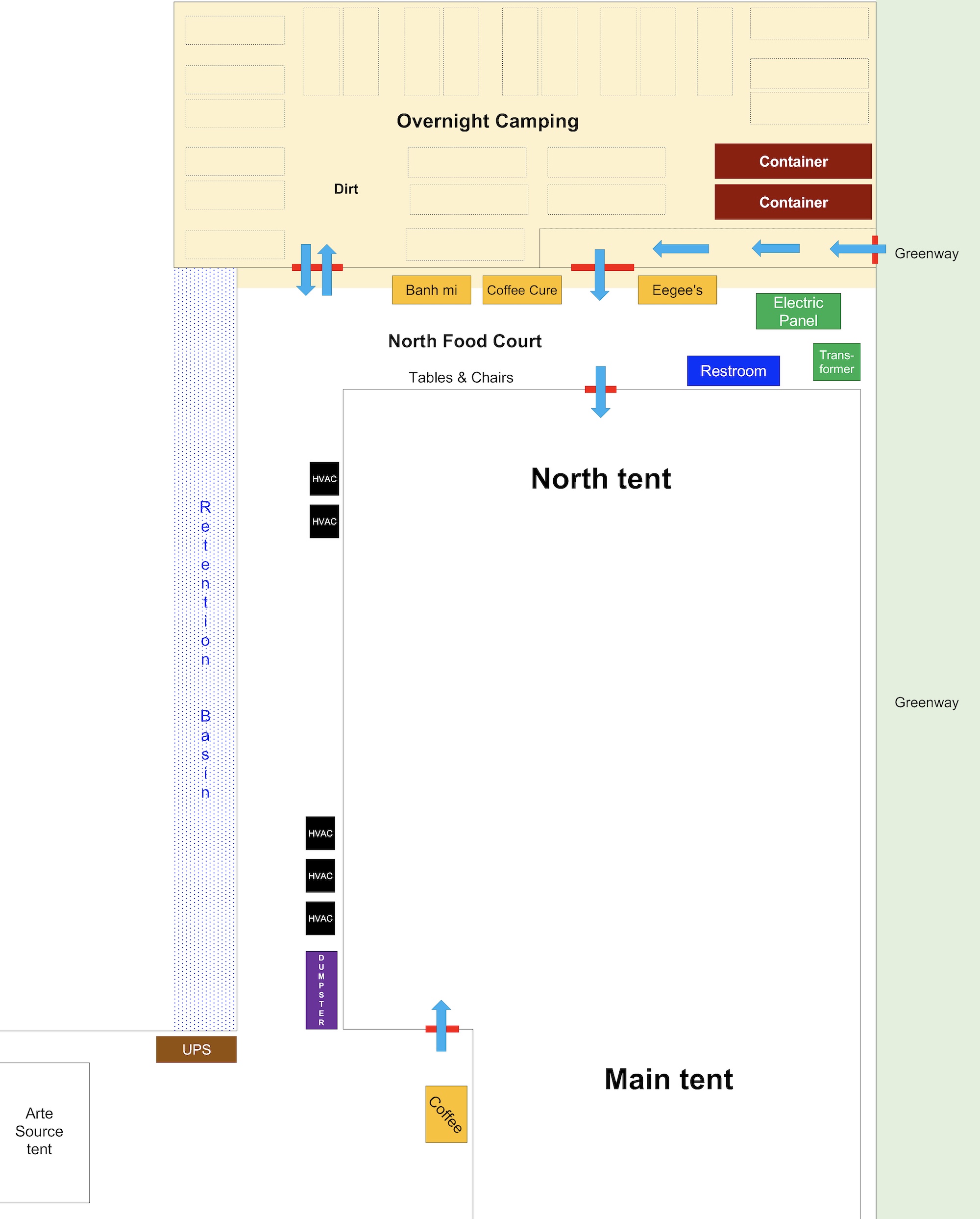 22nd Street Show North tent updated site map